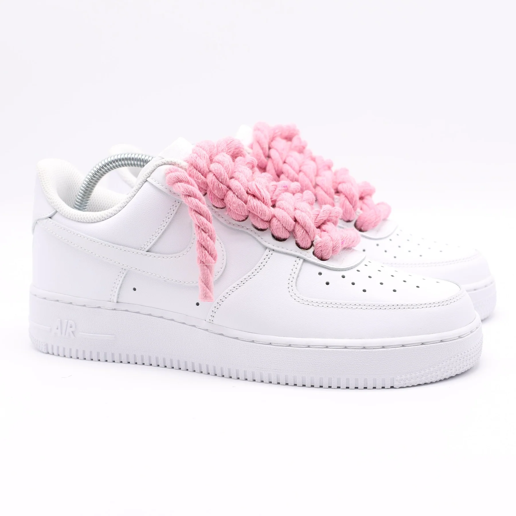 Nike Airforce 1 With Pink Rope Laces