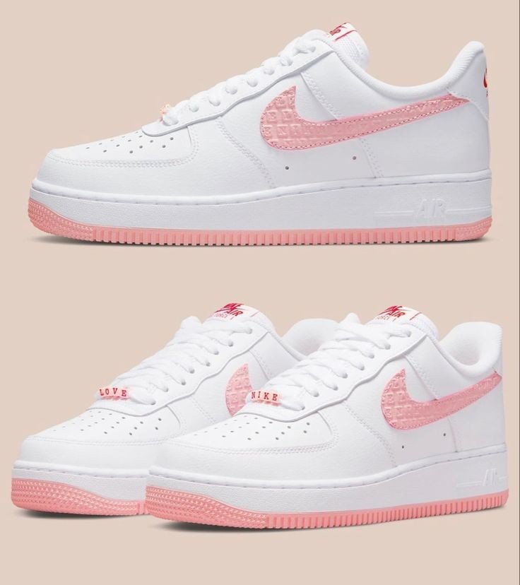 Nike Airforce 1 White / Pink Valentines - Image 4